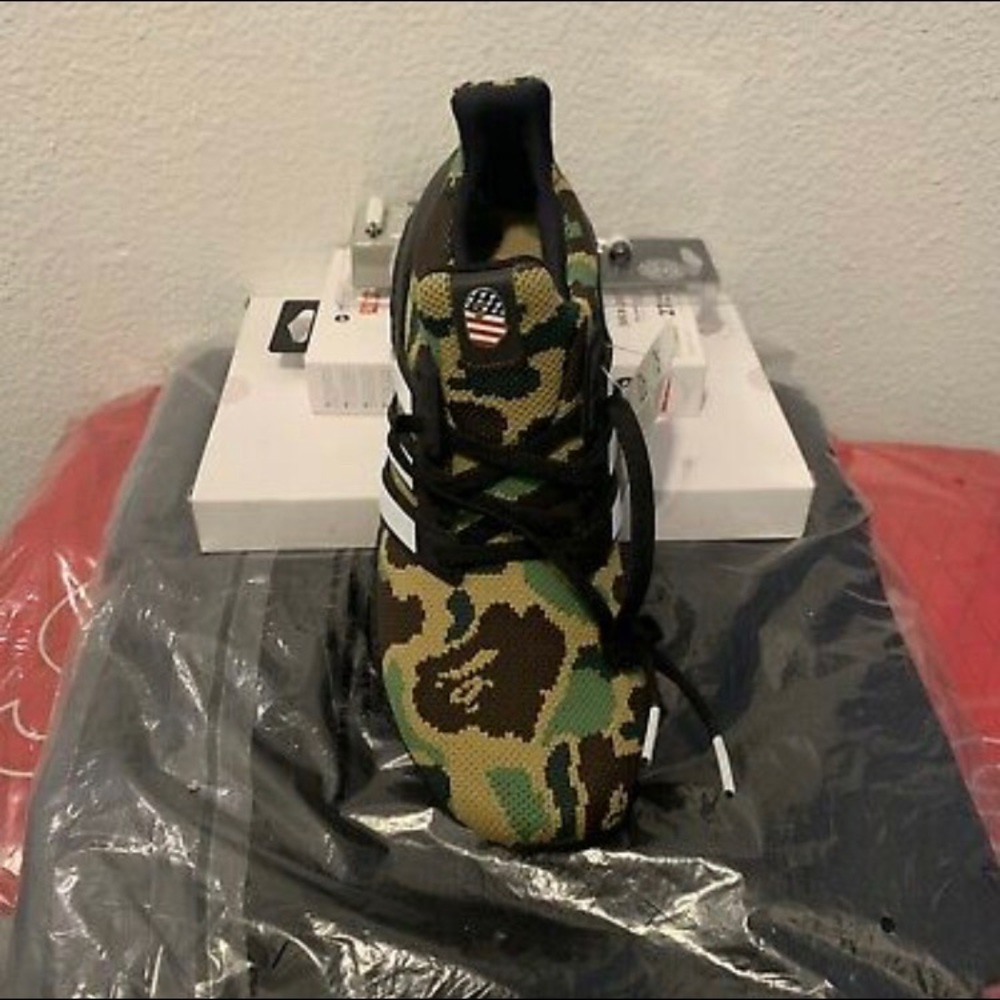 Bape x Adidas UltraBoost 4.0 Green Camo